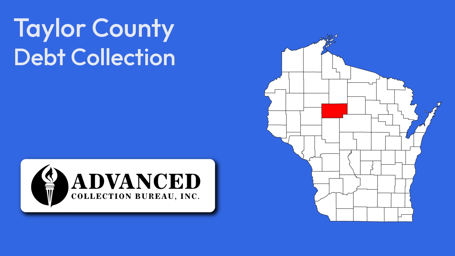 Map of Wisconsin highlighting Taylor County