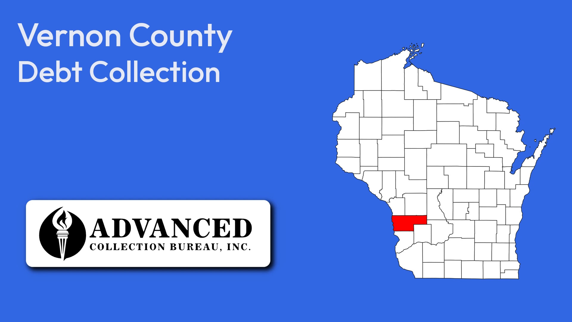 Map of Wisconsin highlighting Vernon County