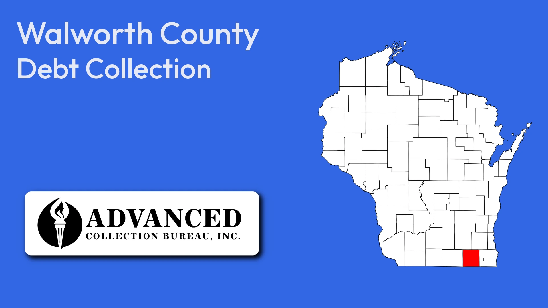Map of Wisconsin highlighting Walworth County