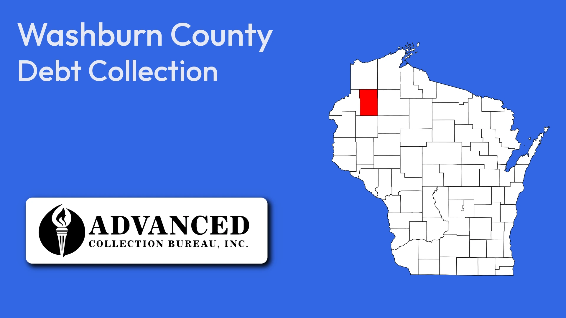Map of Wisconsin highlighting Washburn County