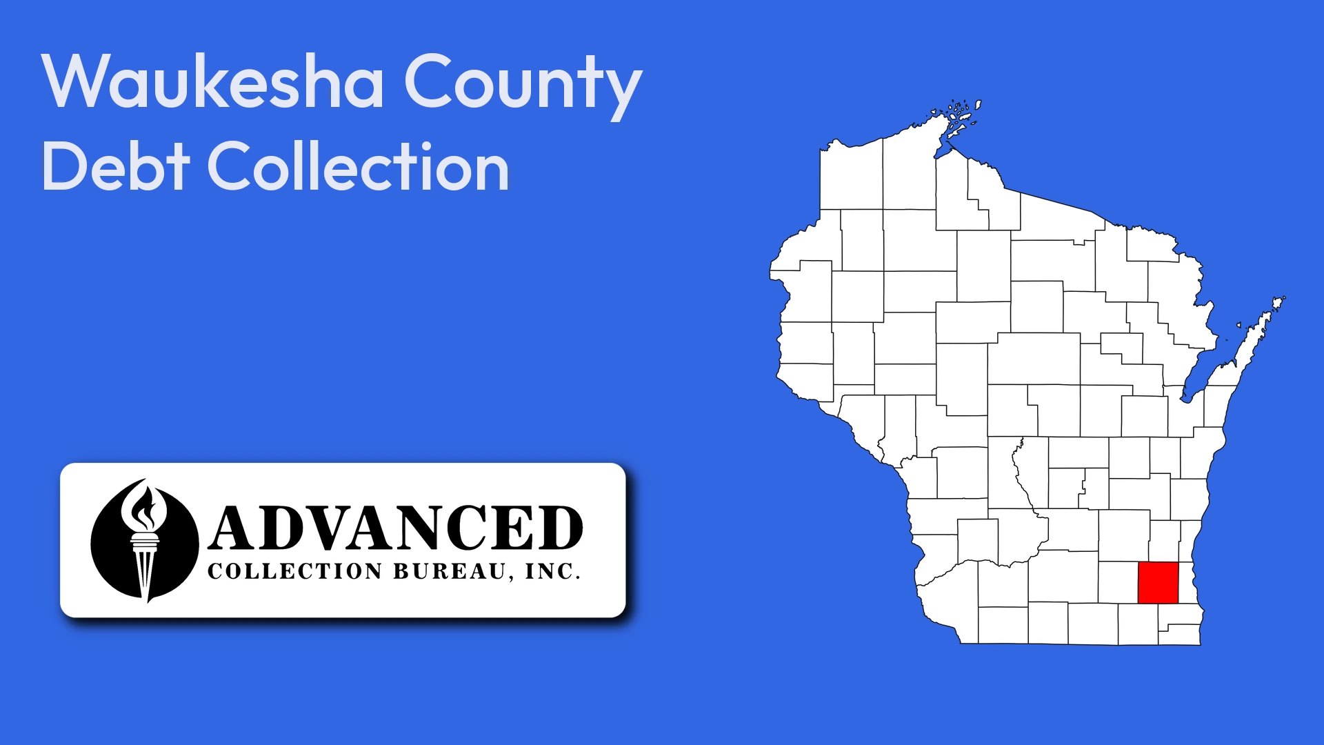 Map of Wisconsin highlighting Waukesha County