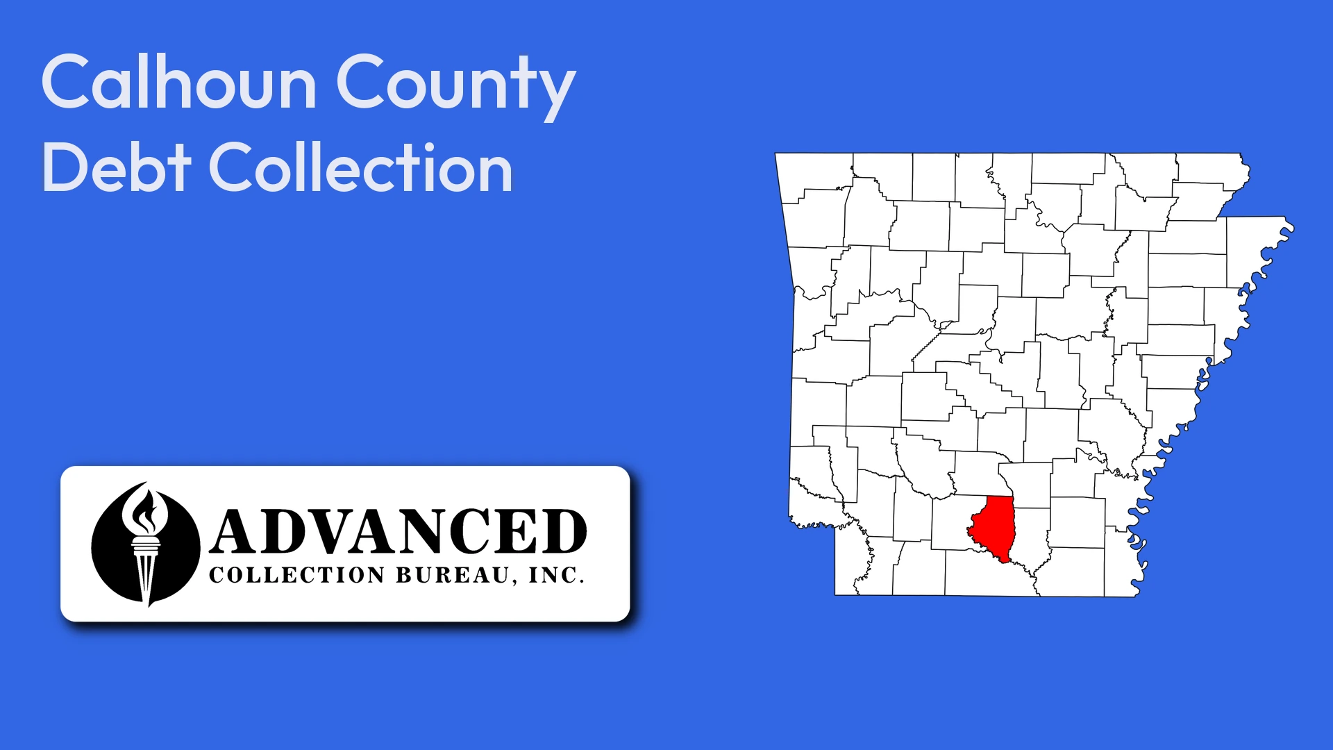 Map of Arkansas highlighting Calhoun County