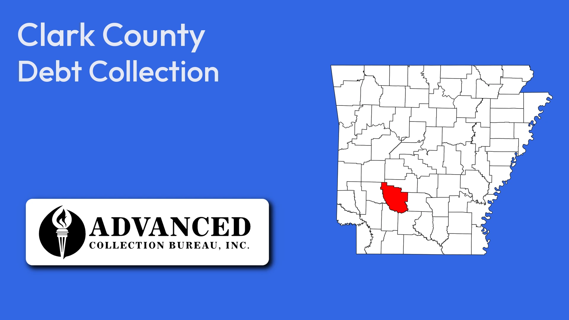 Map of Arkansas highlighting Clark County