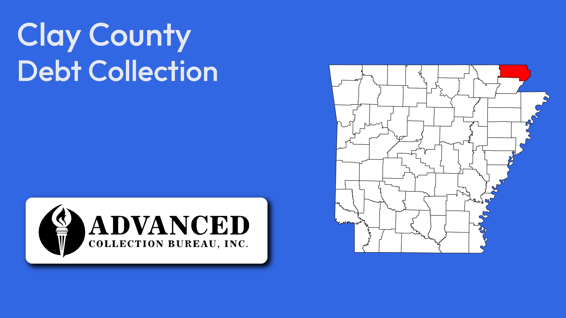Map of Arkansas highlighting Clay County