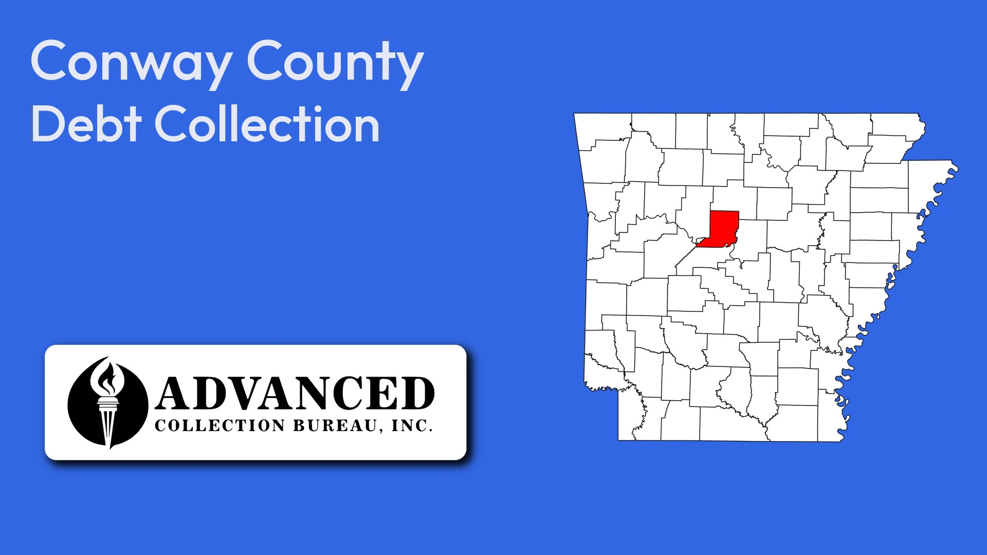 Map of Arkansas highlighting Conway County