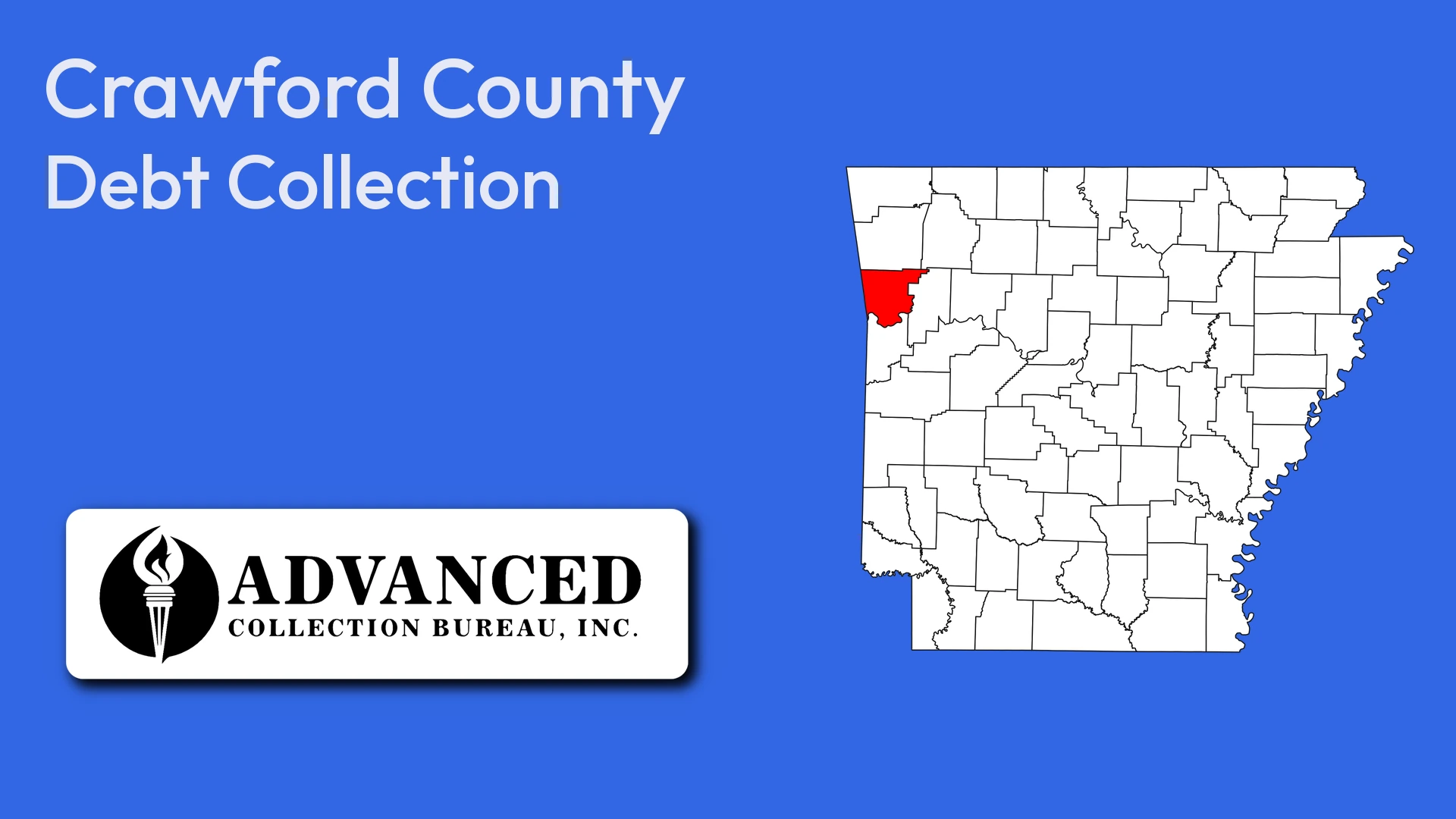 Map of Arkansas highlighting Crawford County