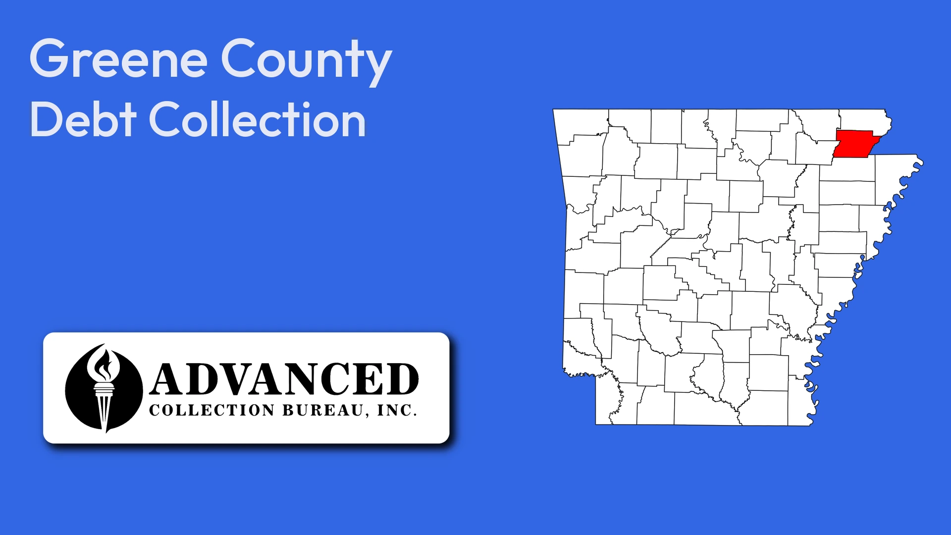 Map of Arkansas highlighting Greene County