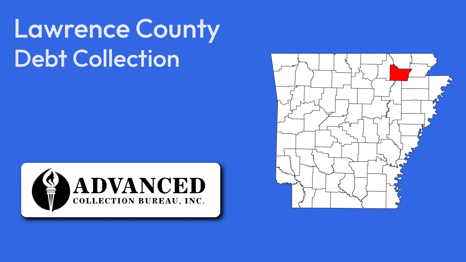 Map of Arkansas highlighting Lawrence County