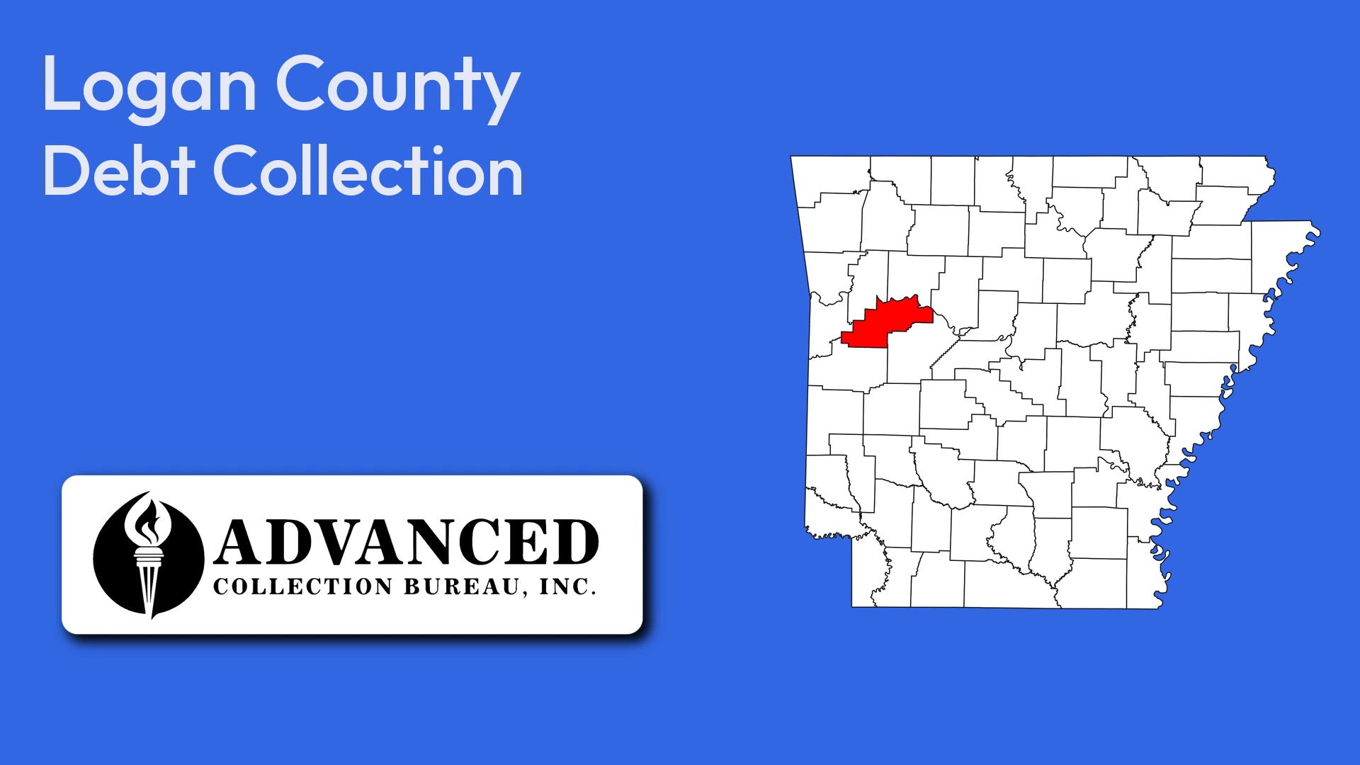 Map of Arkansas highlighting Logan County