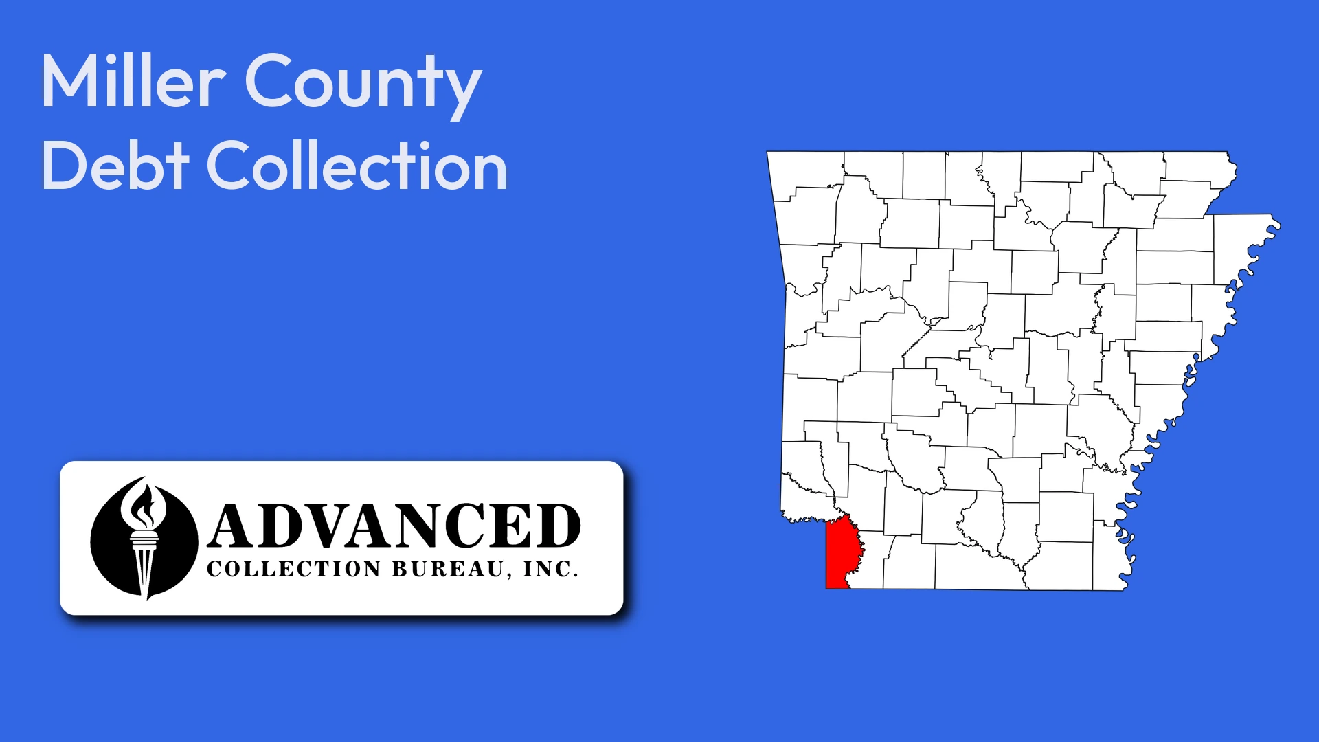 Map of Arkansas highlighting Miller County