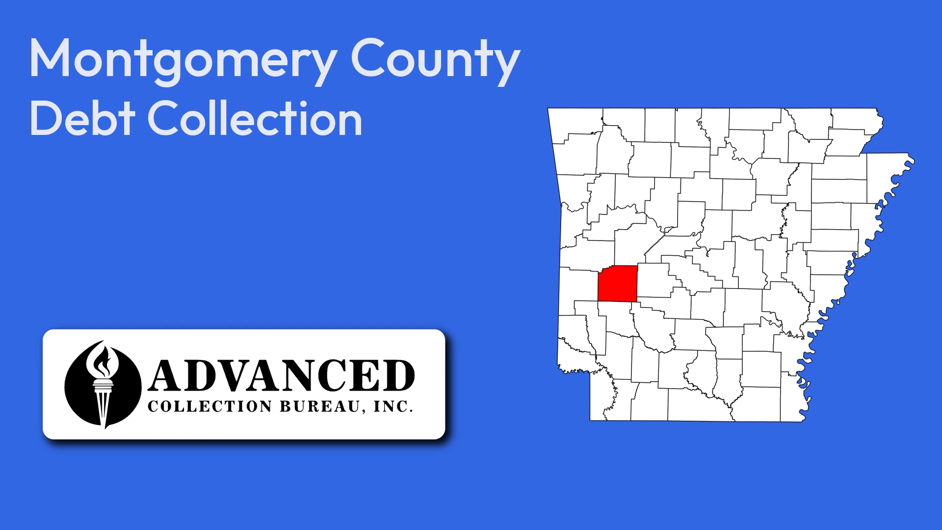 Map of Arkansas highlighting Montgomery County