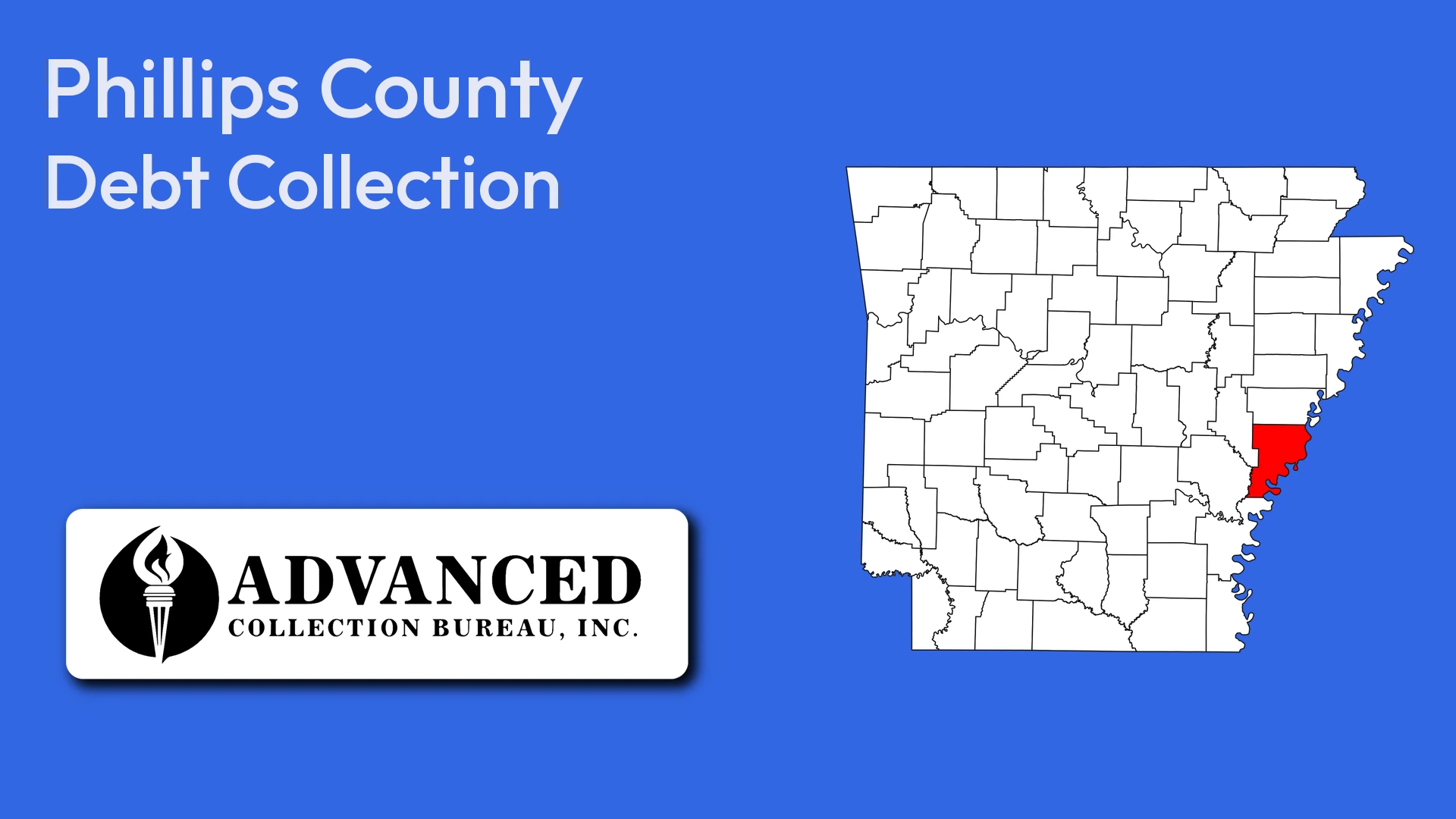 Map of Arkansas highlighting Phillips County