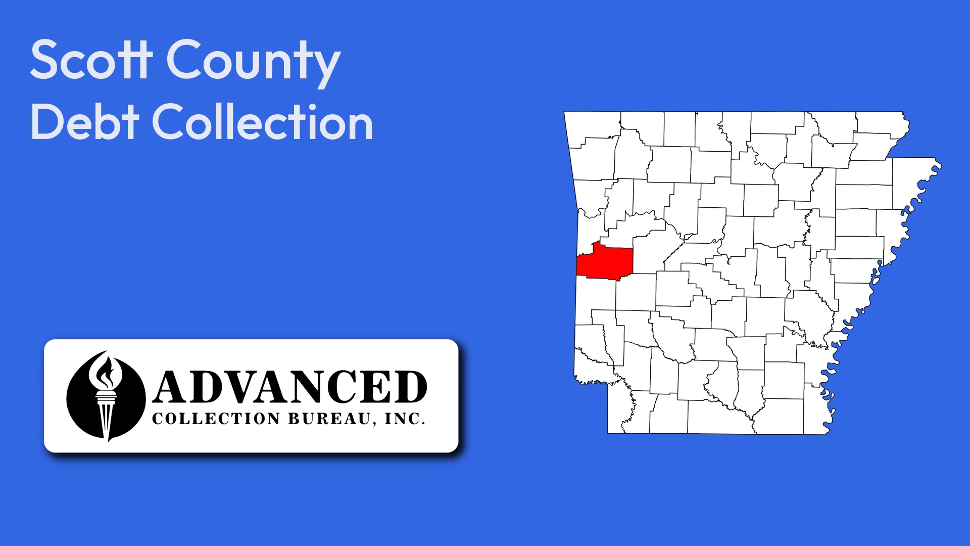 Map of Arkansas highlighting Scott County