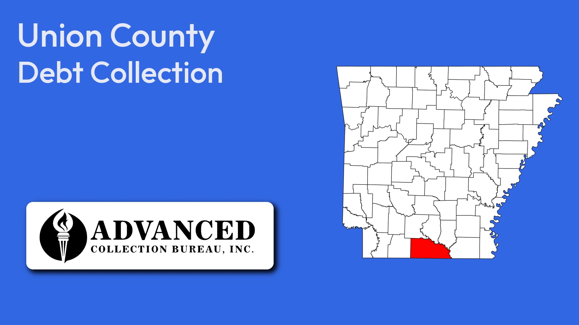 Map of Arkansas highlighting Union County