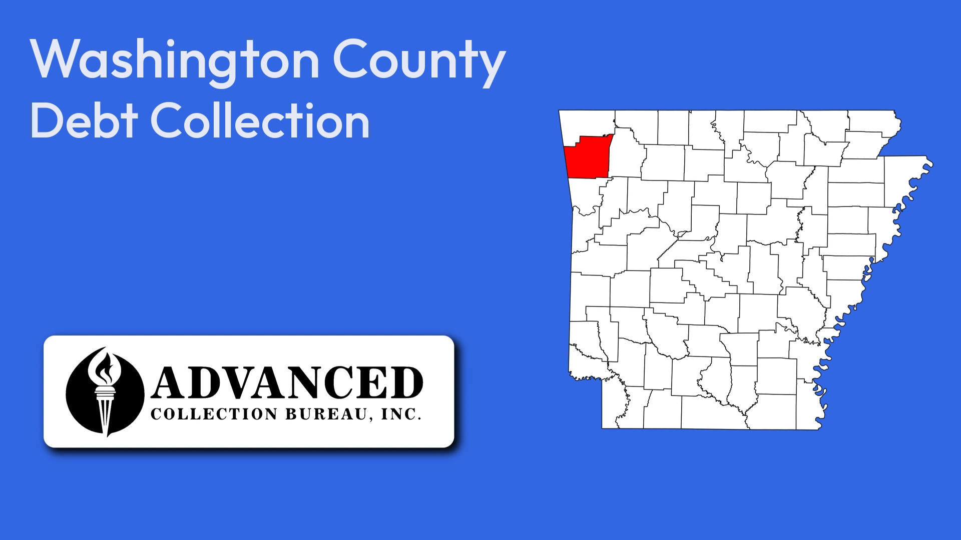 Map of Arkansas highlighting Washington County