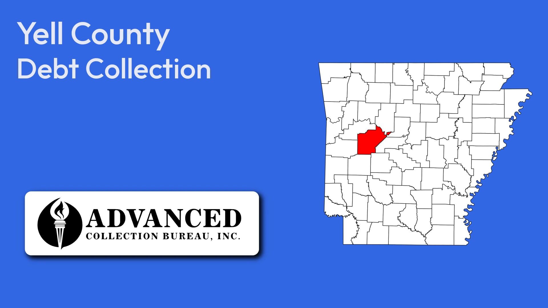 Map of Arkansas highlighting Yell County