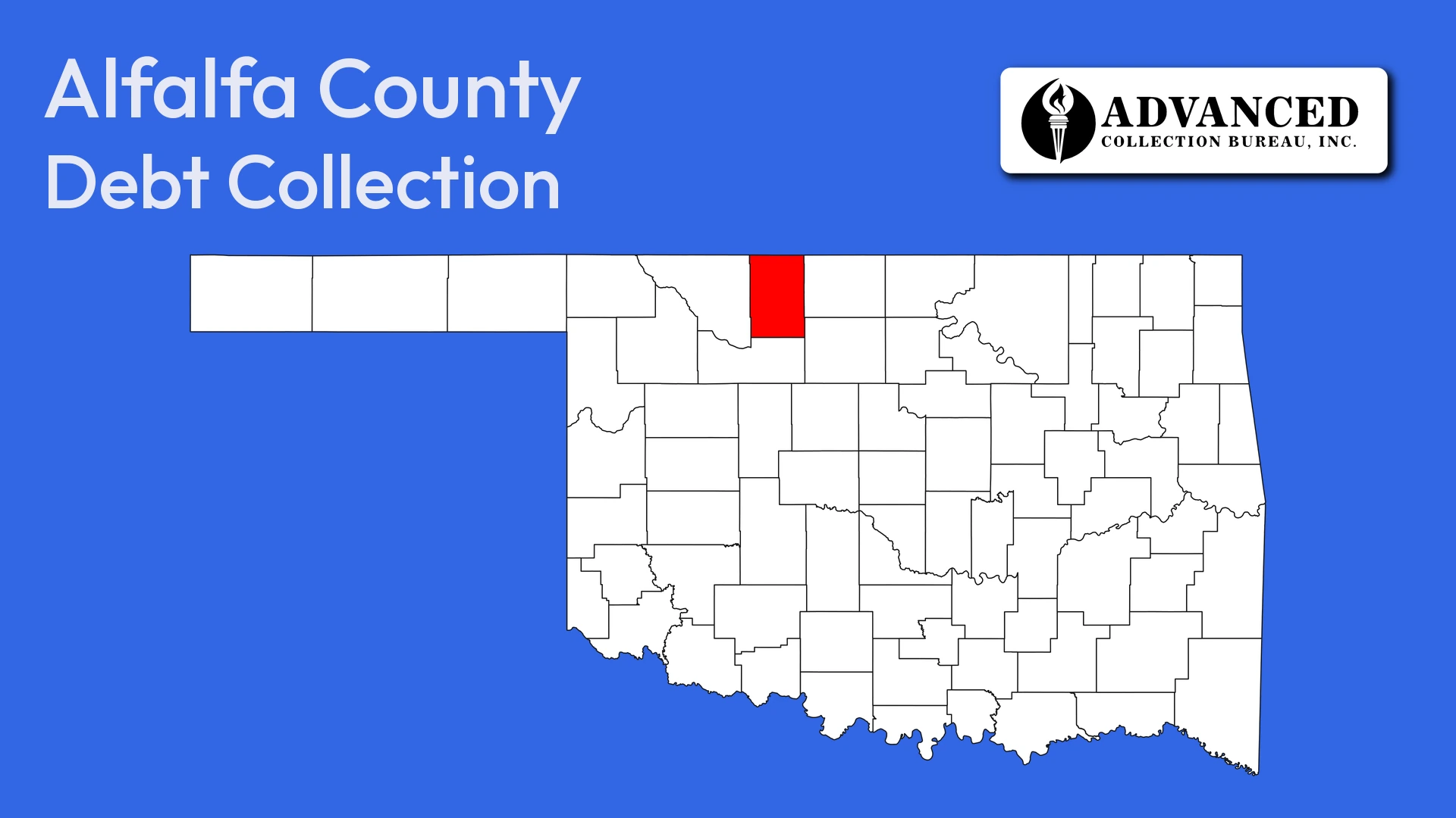 Map of Oklahoma highlighting Alfalfa County