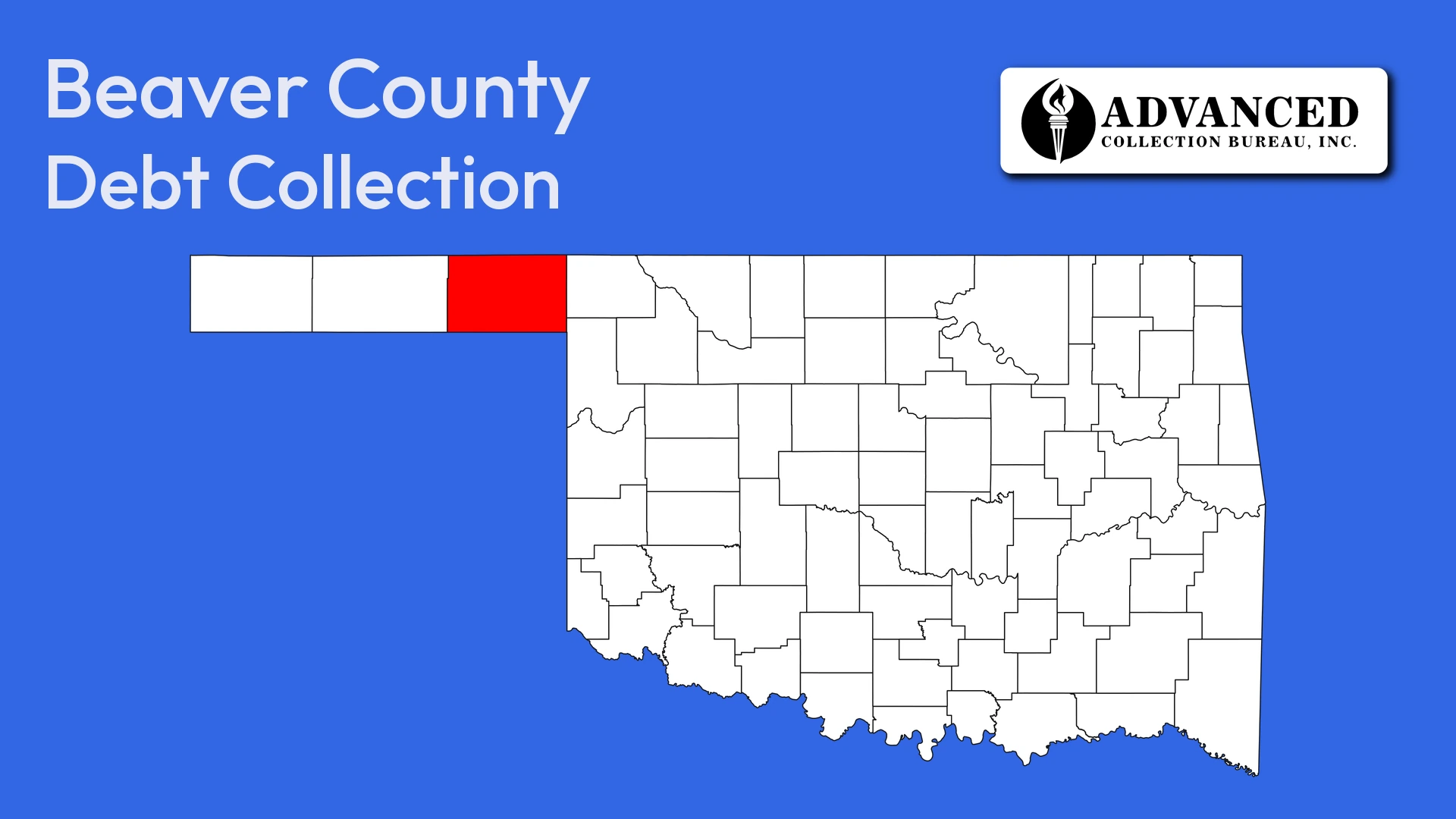 Map of Oklahoma highlighting Beaver County