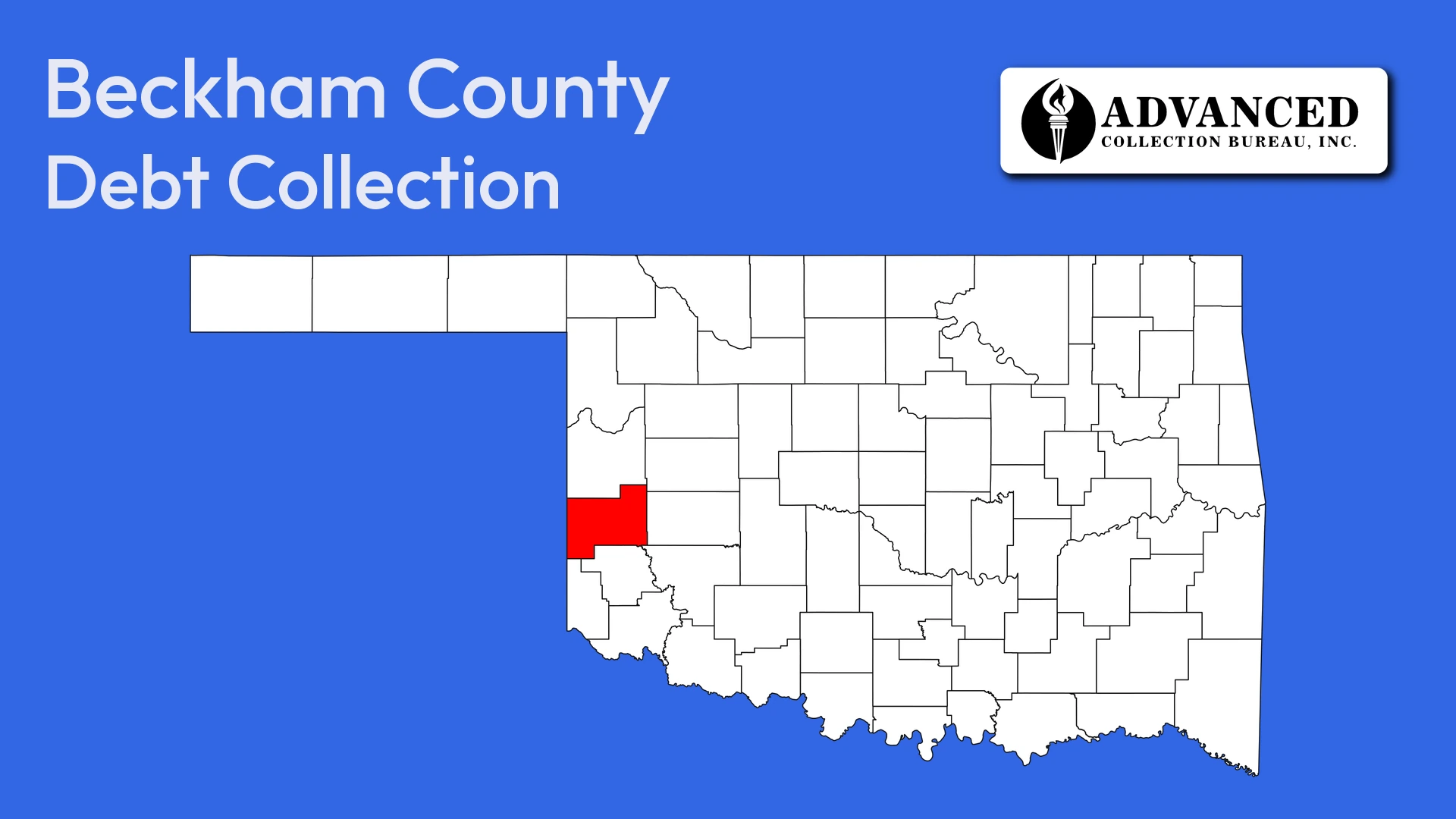 Map of Oklahoma highlighting Beckham County