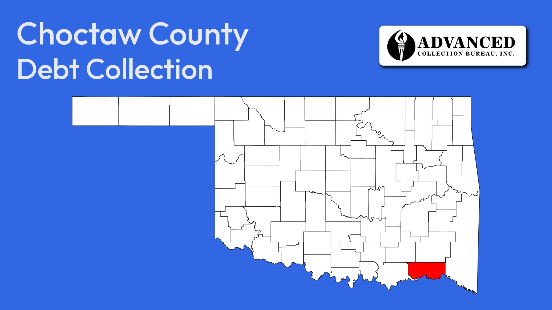 Map of Oklahoma highlighting Choctaw County