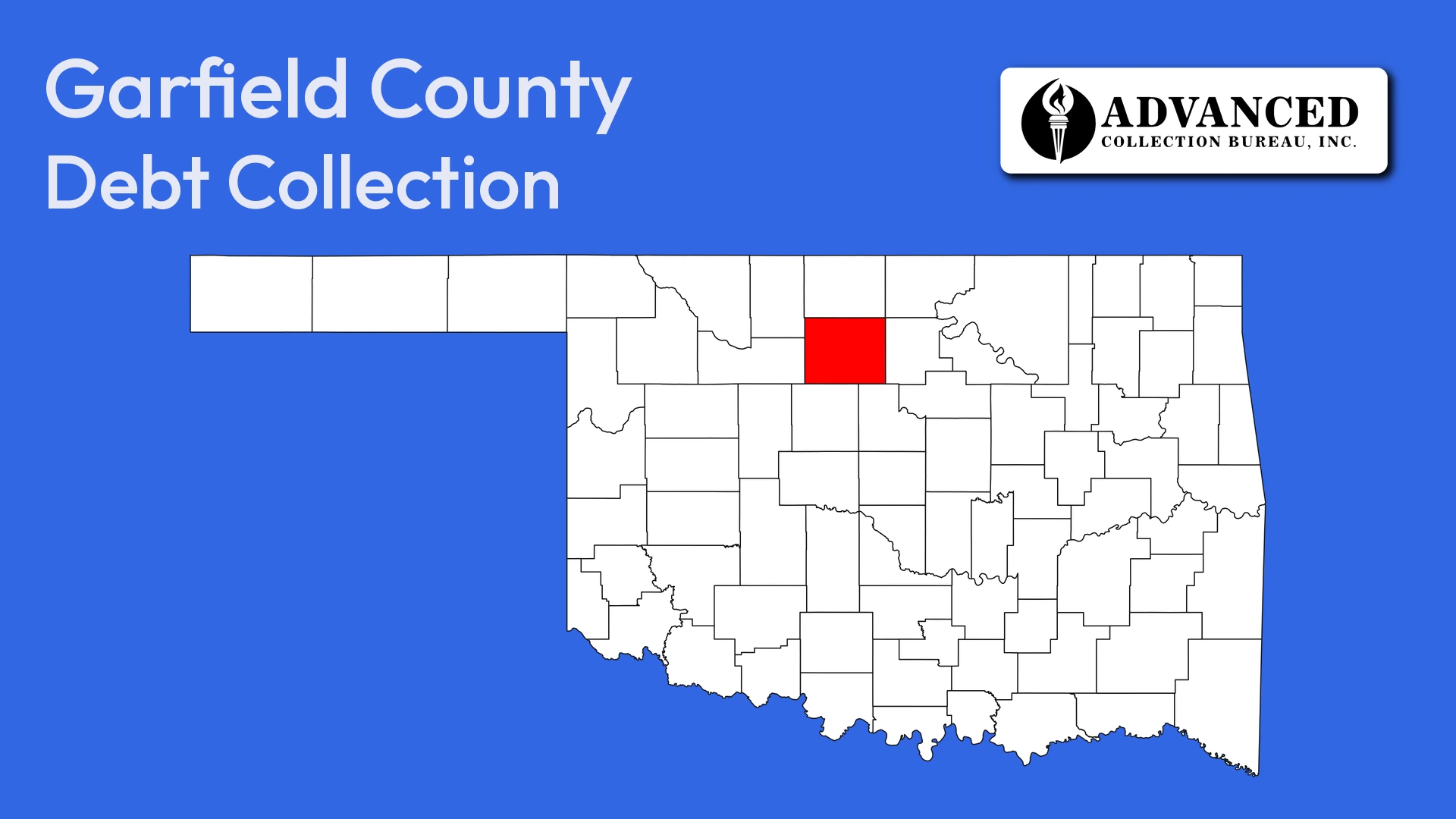 Map of Oklahoma highlighting Garfield County