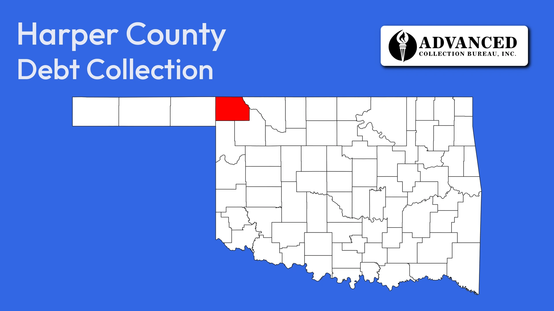 Map of Oklahoma highlighting Harper County