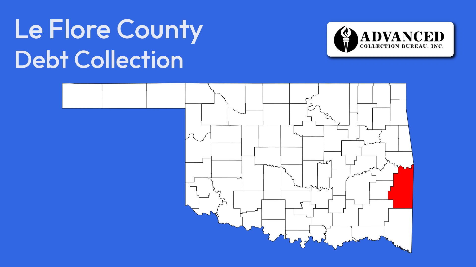 Map of Oklahoma highlighting Le Flore County