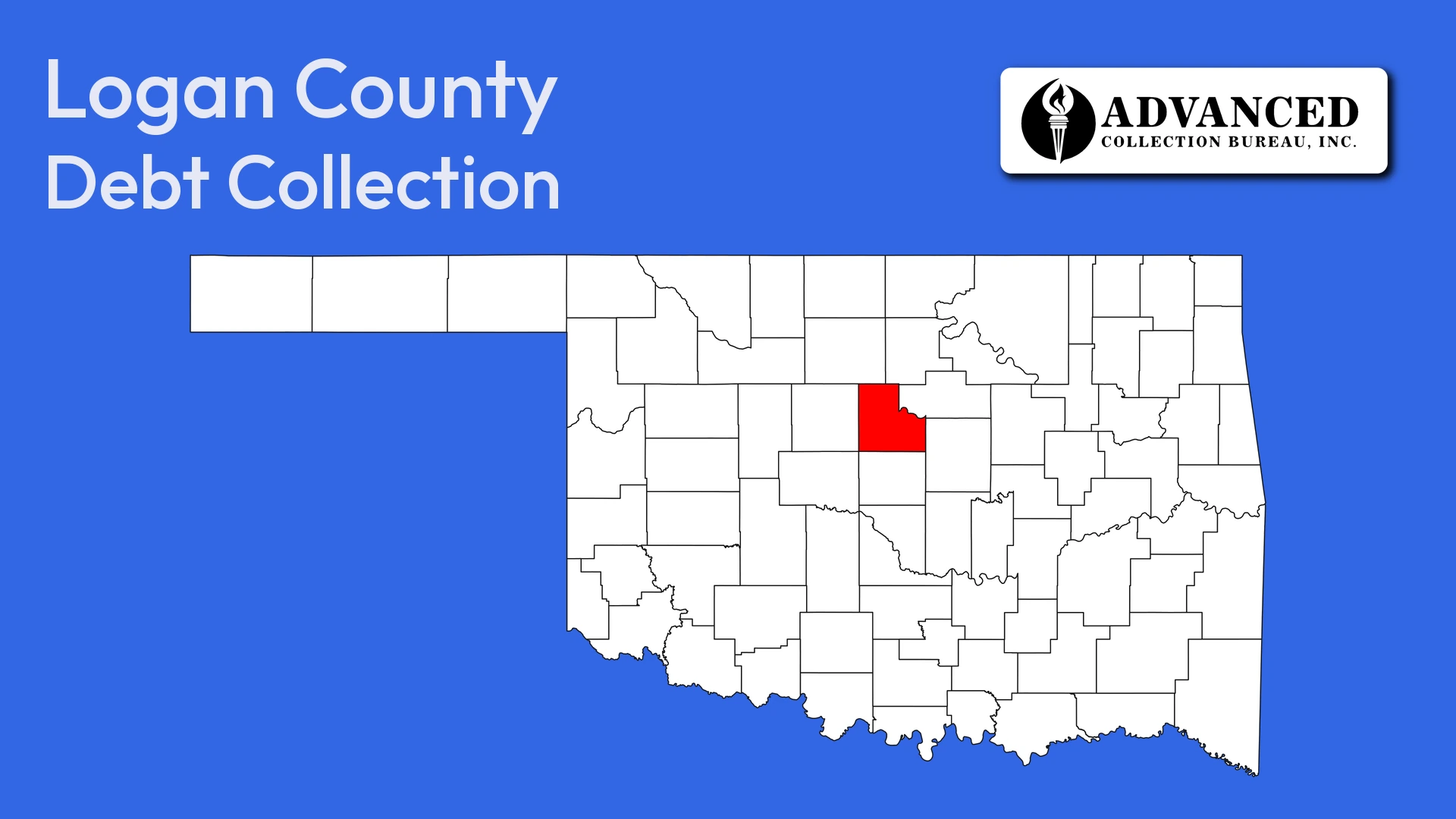 Map of Oklahoma highlighting Logan County