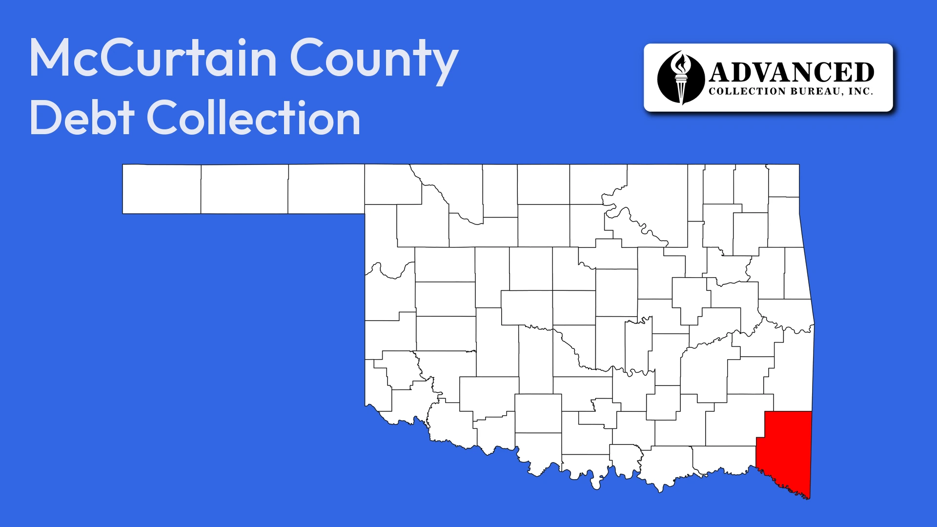 Map of Oklahoma highlighting McCurtain County