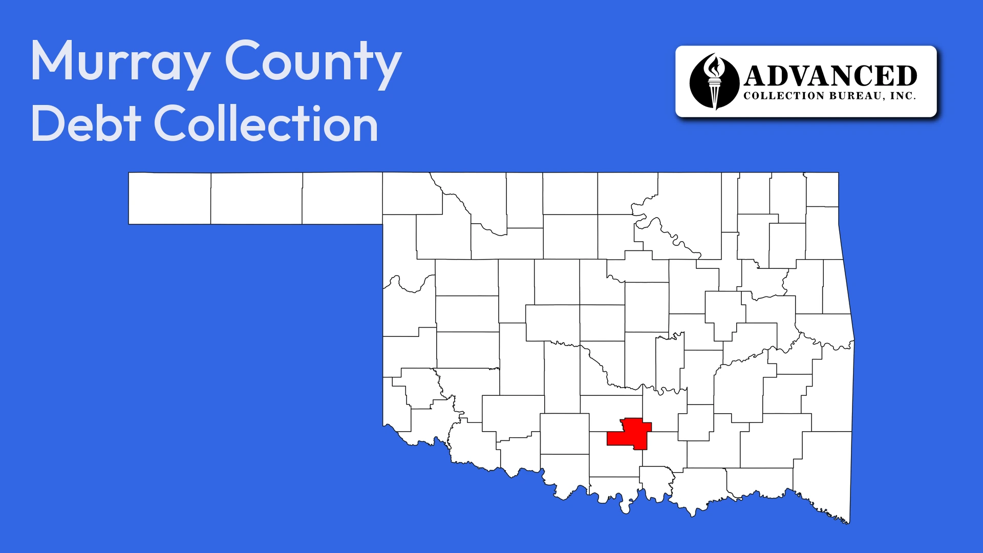 Map of Oklahoma highlighting Murray County