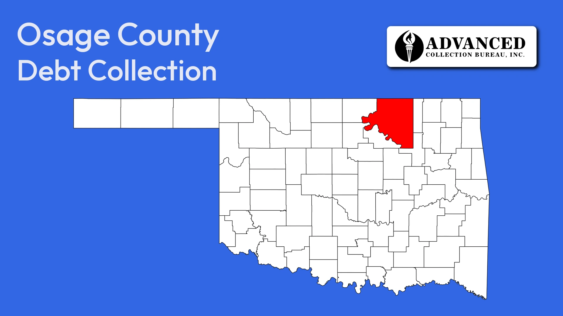 Map of Oklahoma highlighting Osage County