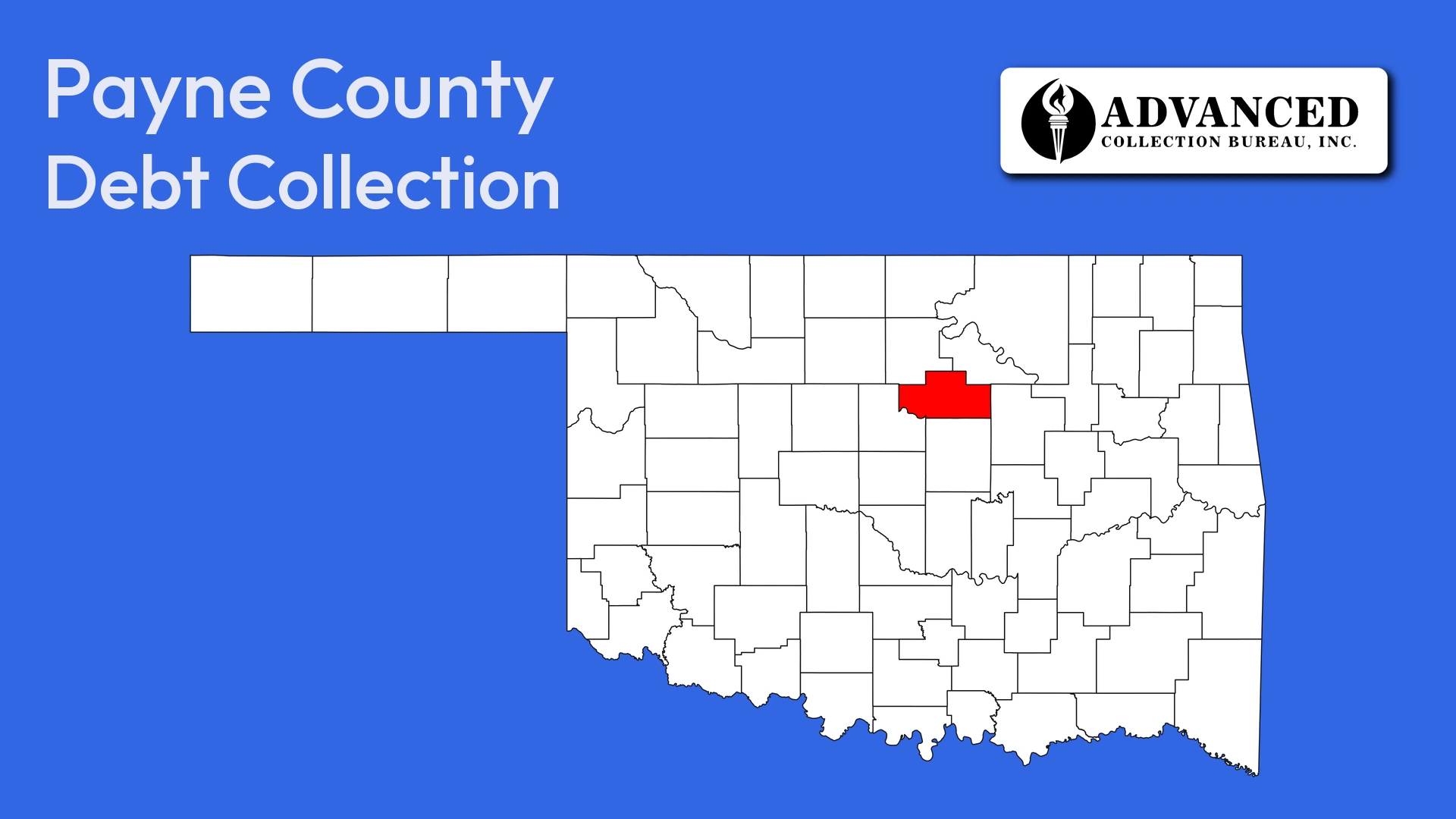 Map of Oklahoma highlighting Payne County