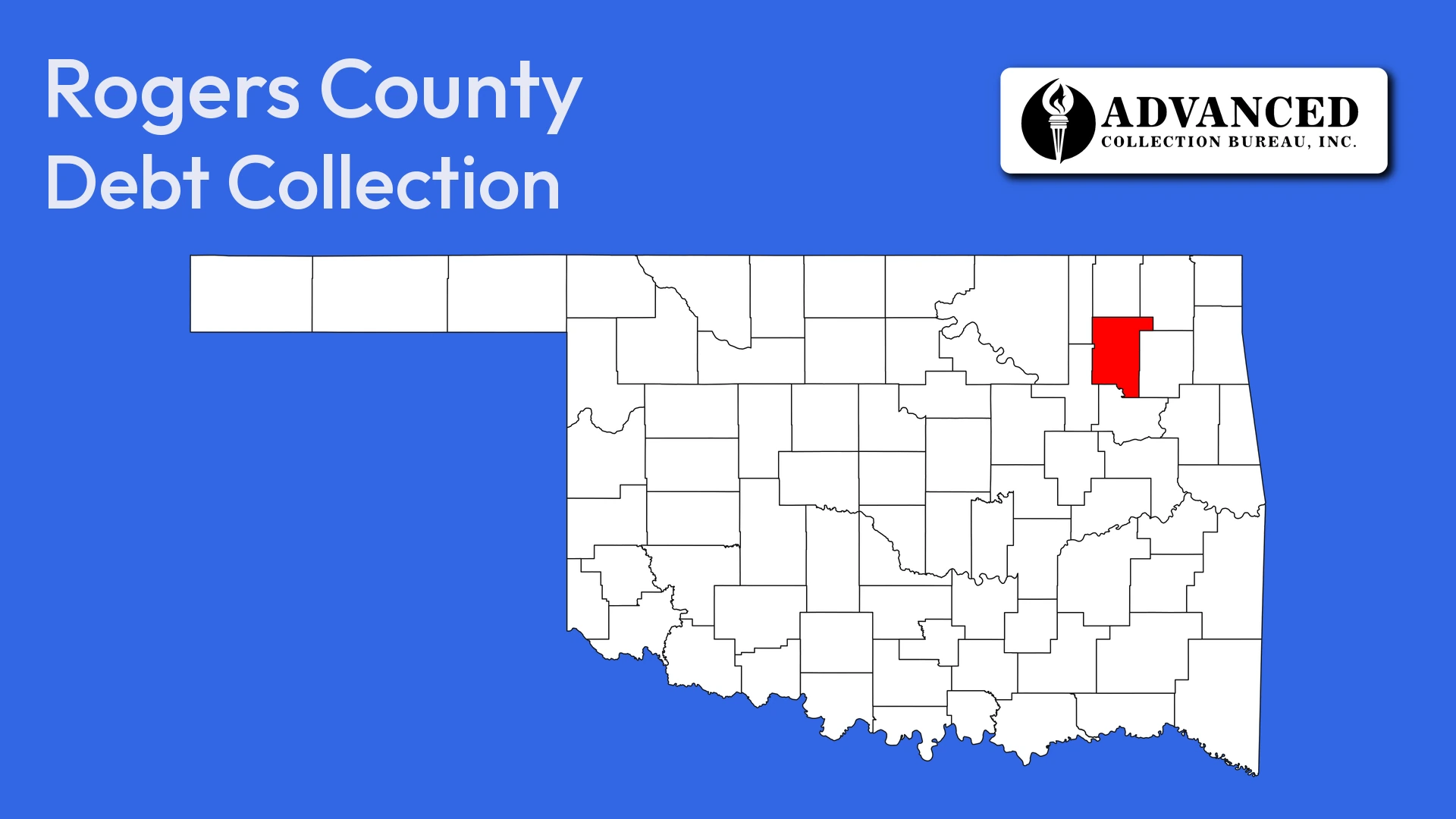 Map of Oklahoma highlighting Rogers County