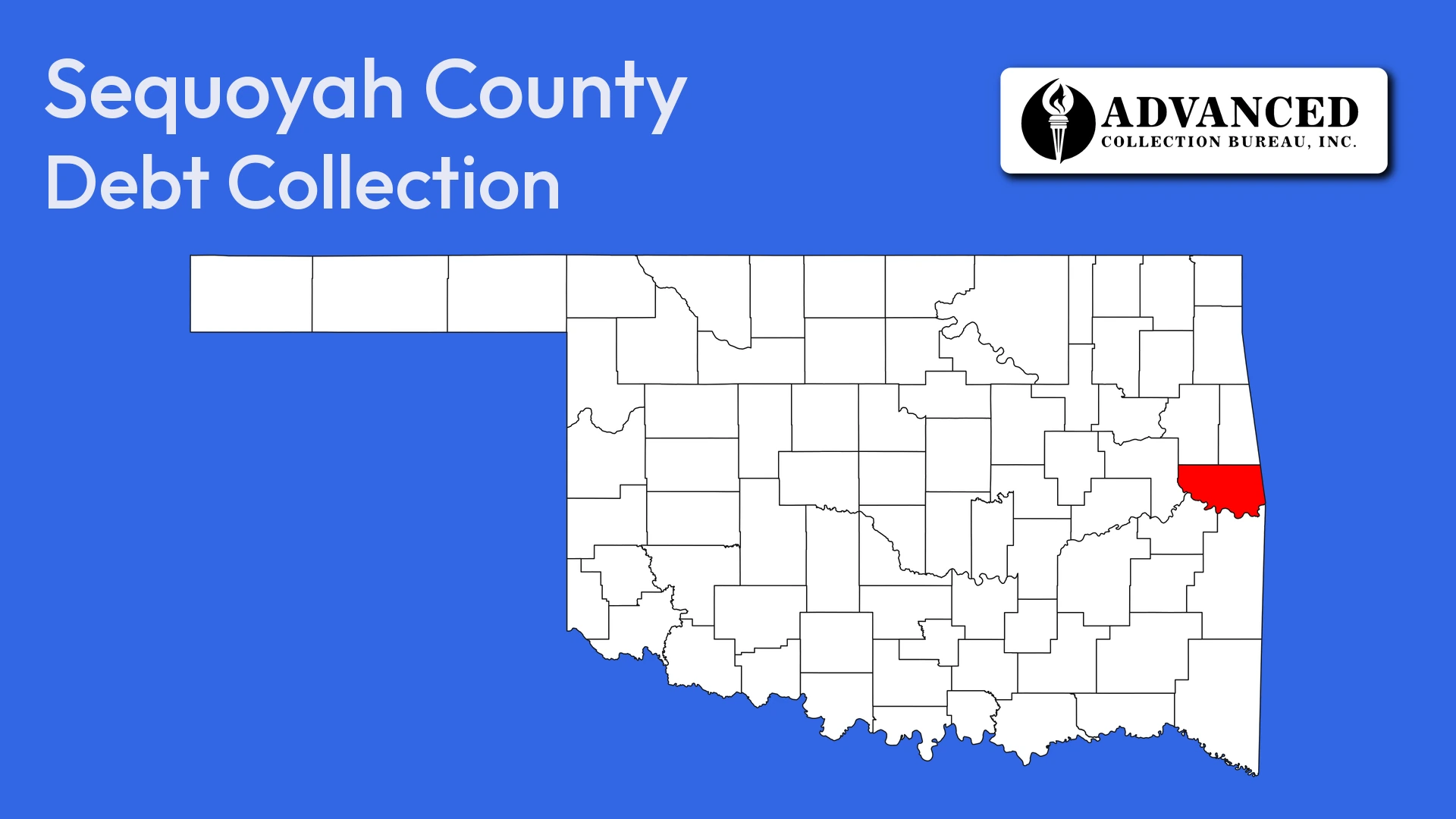 Map of Oklahoma highlighting Sequoyah County