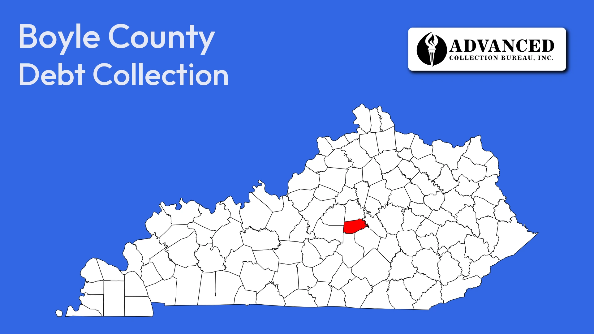 Map of Kentucky highlighting Boyle County