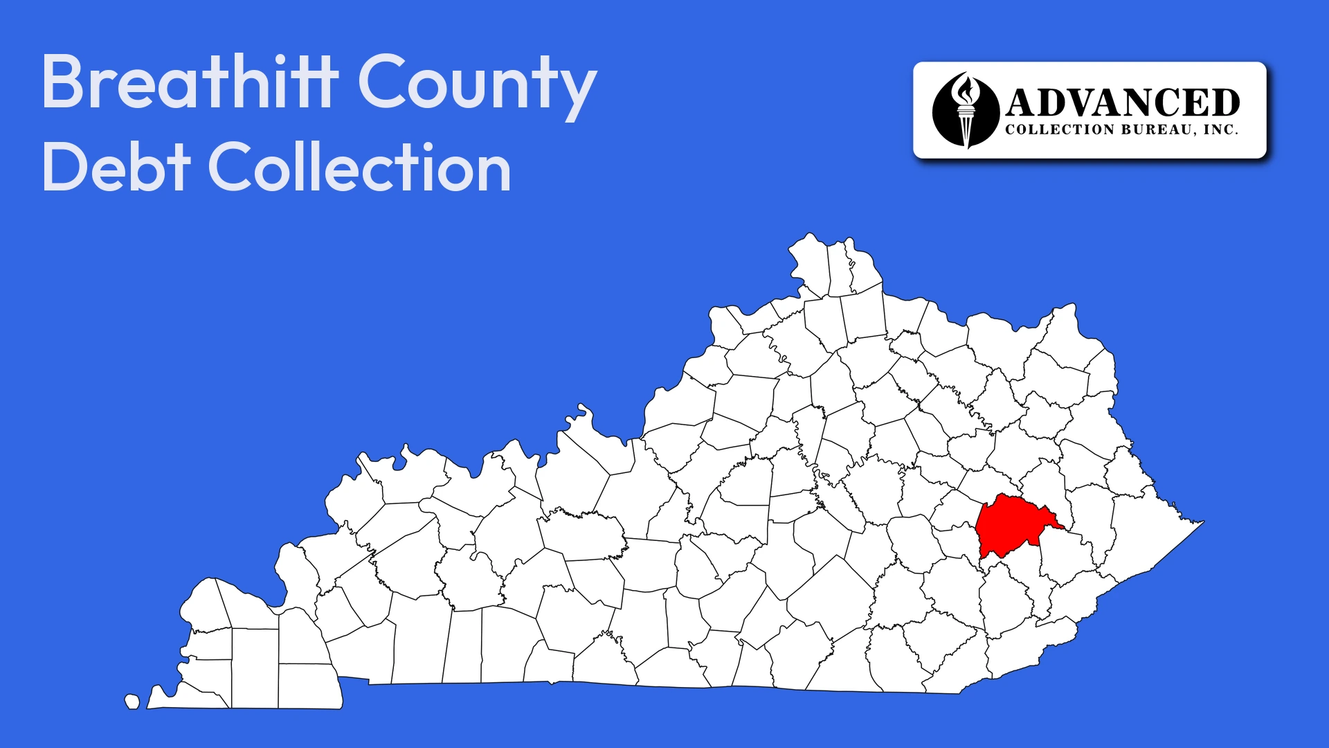 Map of Kentucky highlighting Breathitt County