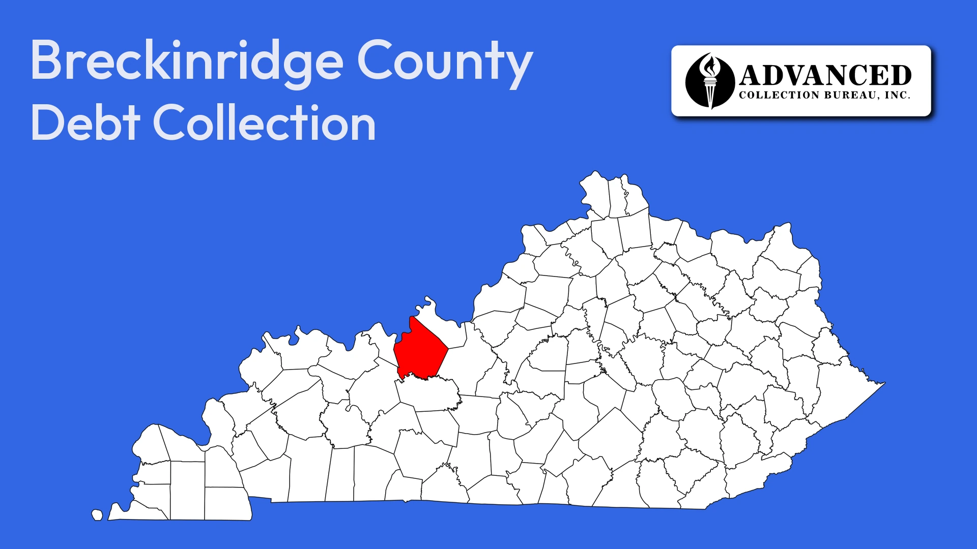 Map of Kentucky highlighting Breckinridge County