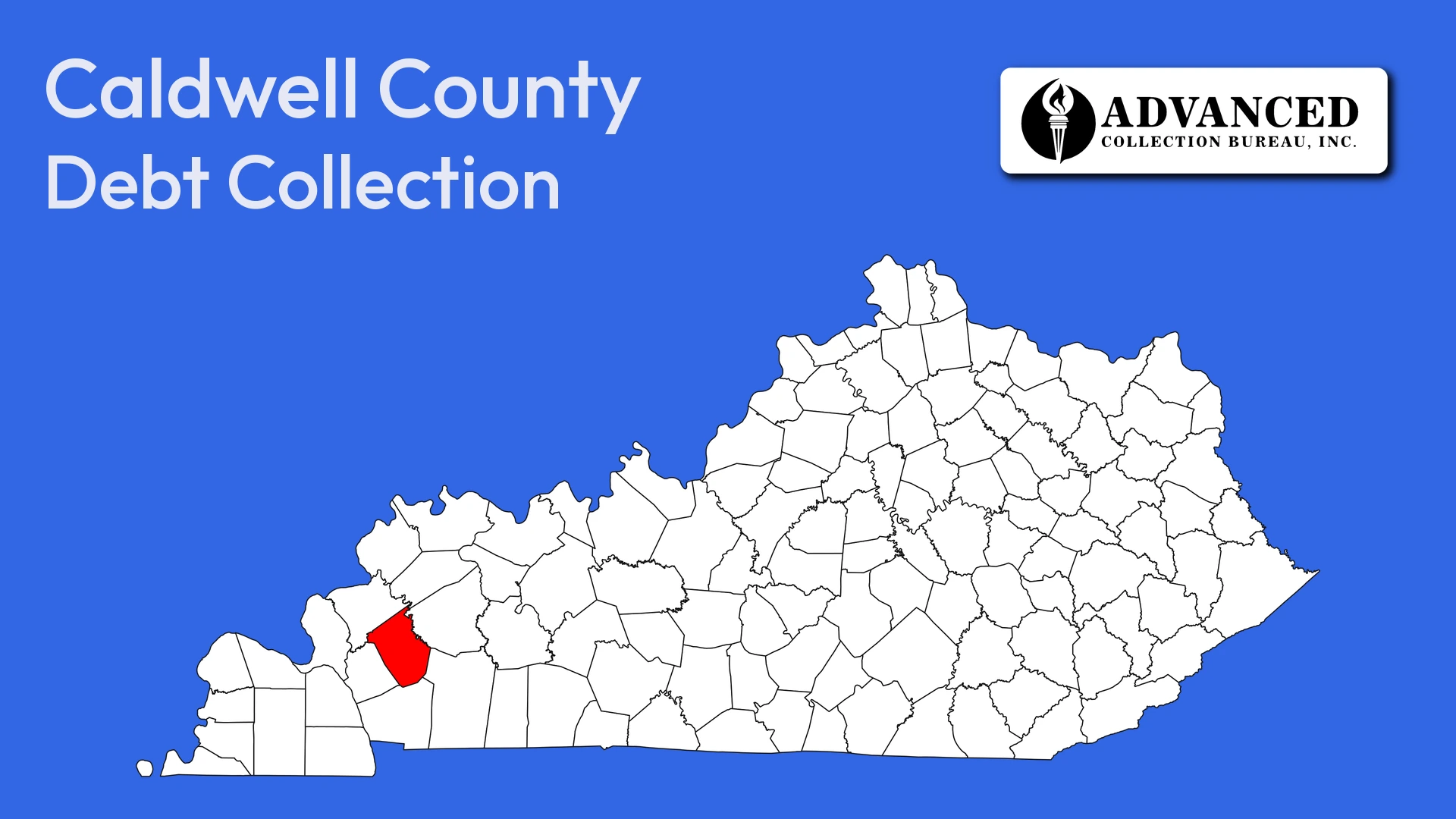 Map of Kentucky highlighting Caldwell County