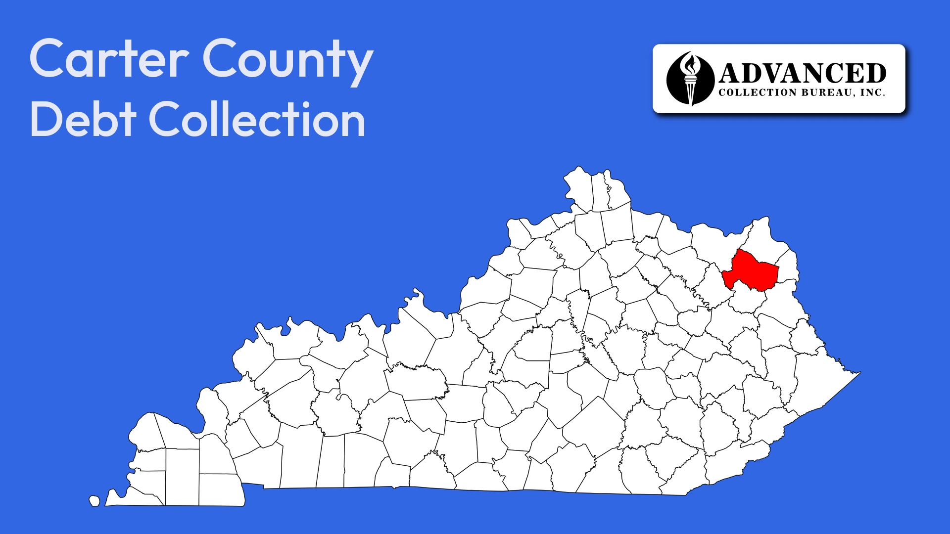 Map of Kentucky highlighting Carter County
