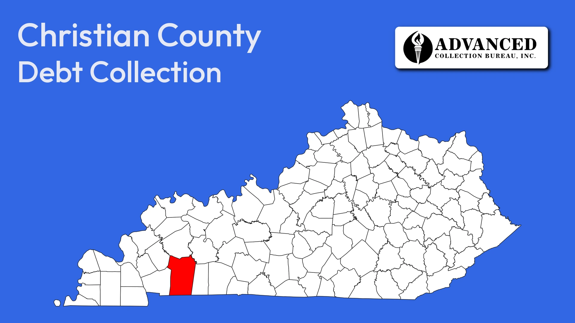 Map of Kentucky highlighting Christian County
