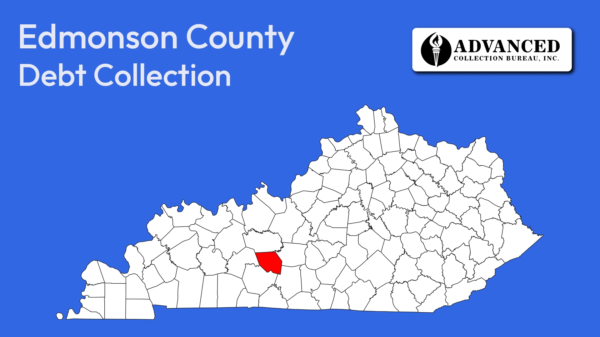 Map of Kentucky highlighting Edmonson County