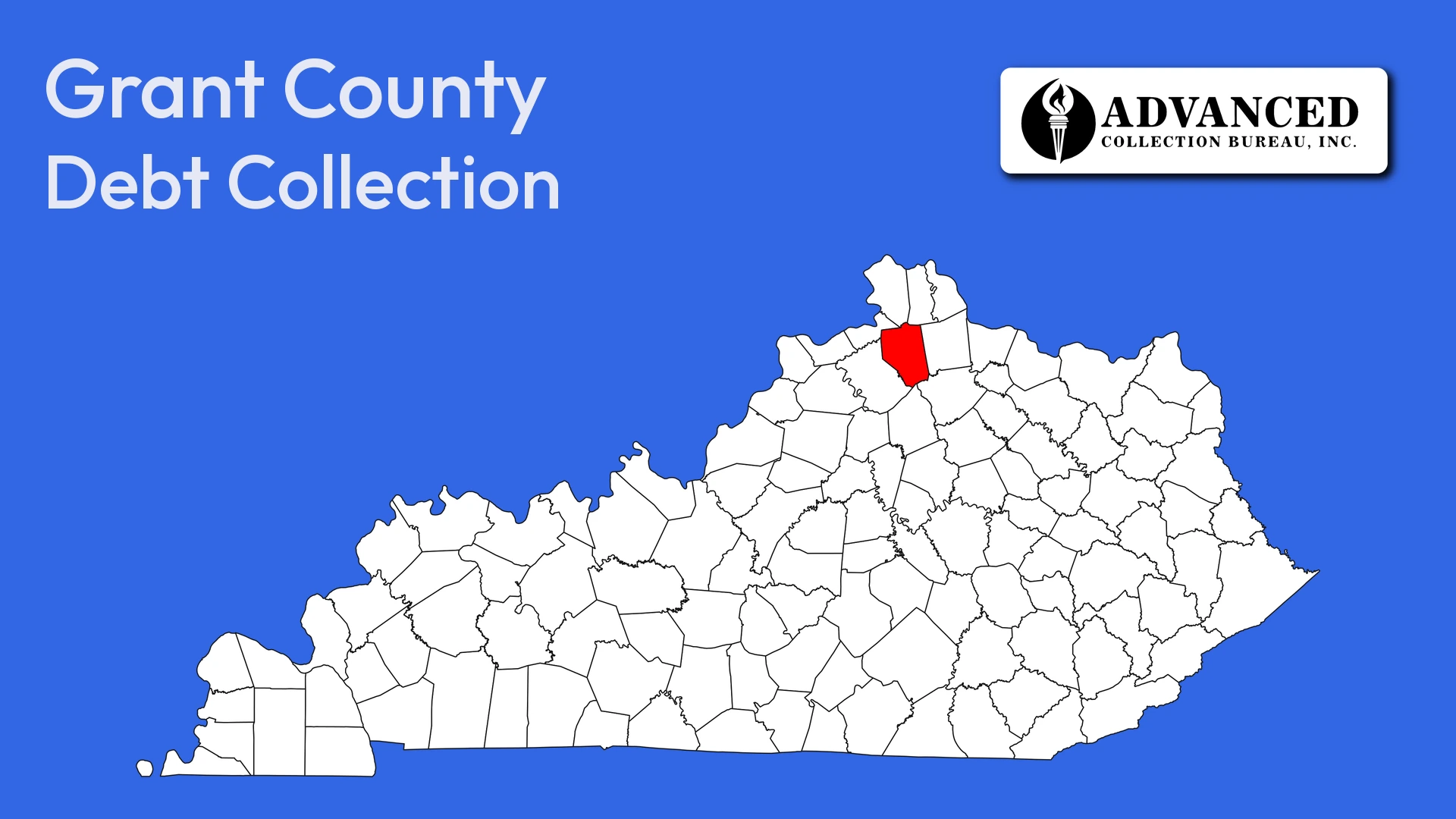 Map of Kentucky highlighting Grant County