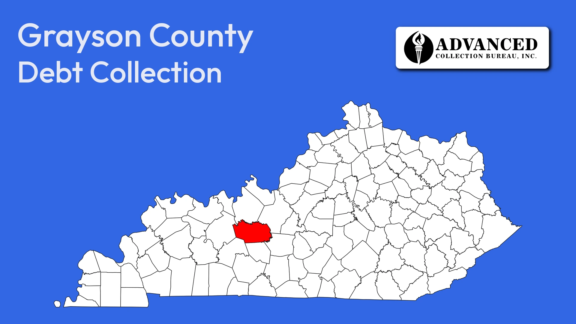 Map of Kentucky highlighting Grayson County