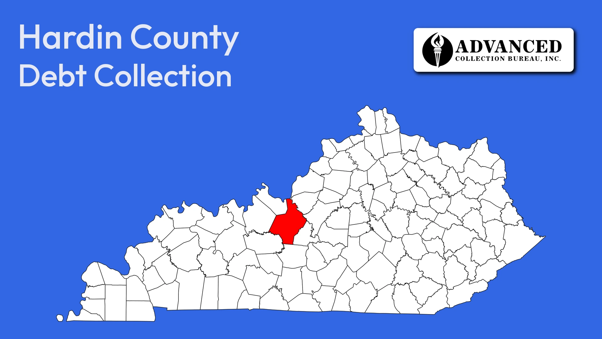 Map of Kentucky highlighting Hardin County