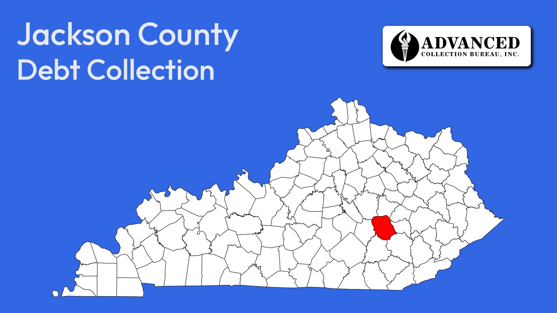 Map of Kentucky highlighting Jackson County