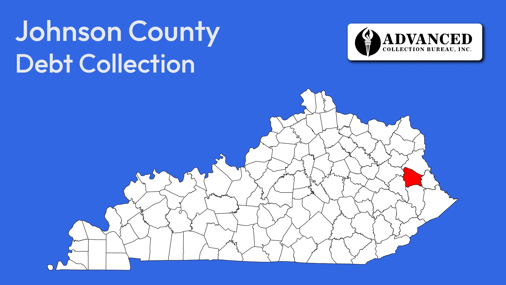 Map of Kentucky highlighting Johnson County