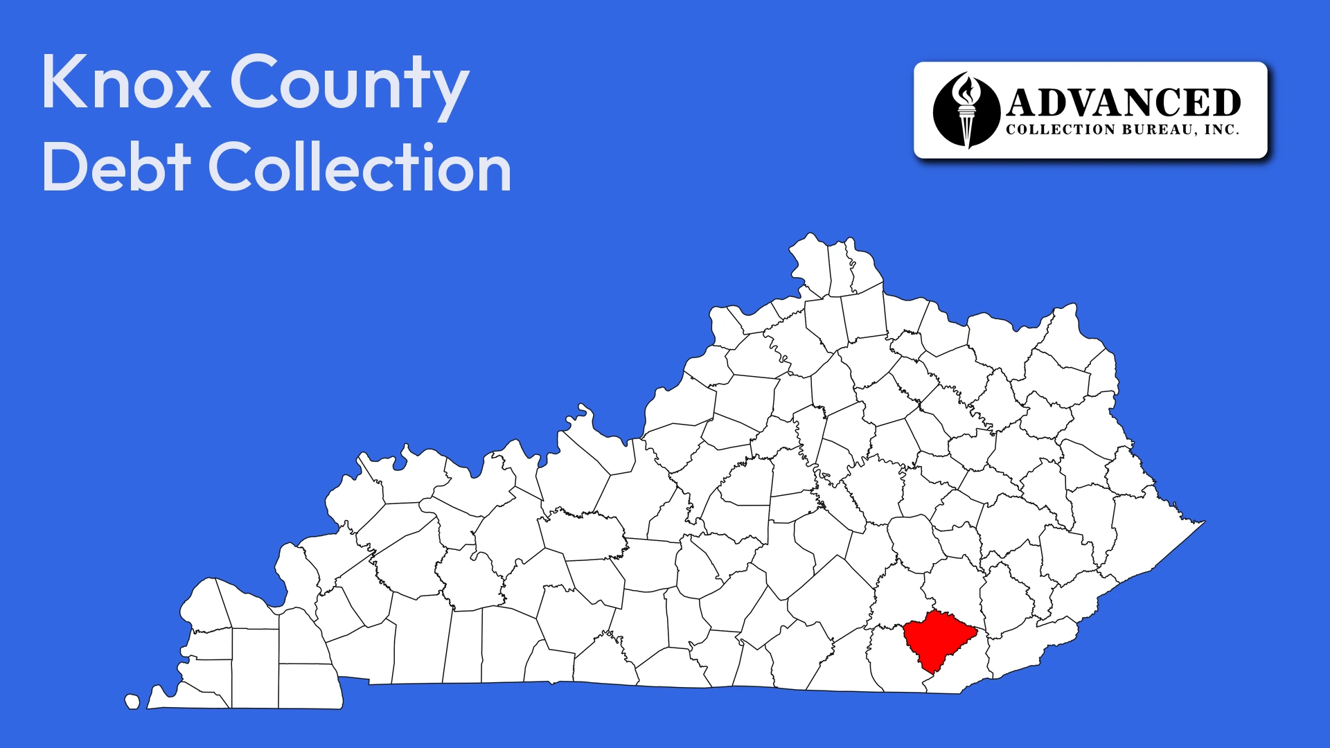 Map of Kentucky highlighting Knox County