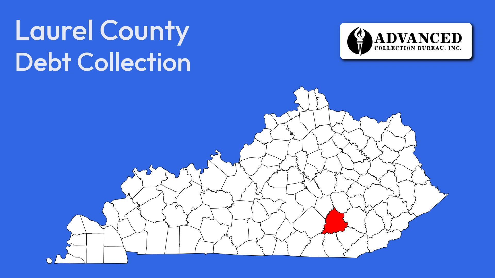 Map of Kentucky highlighting Laurel County