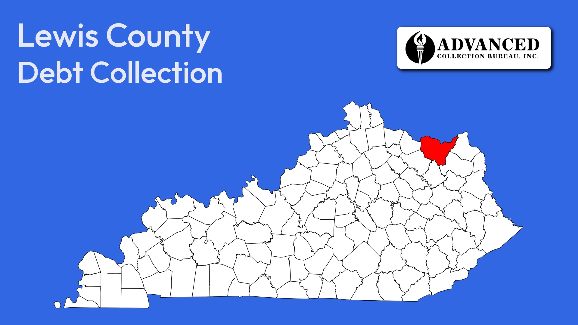 Map of Kentucky highlighting Lewis County
