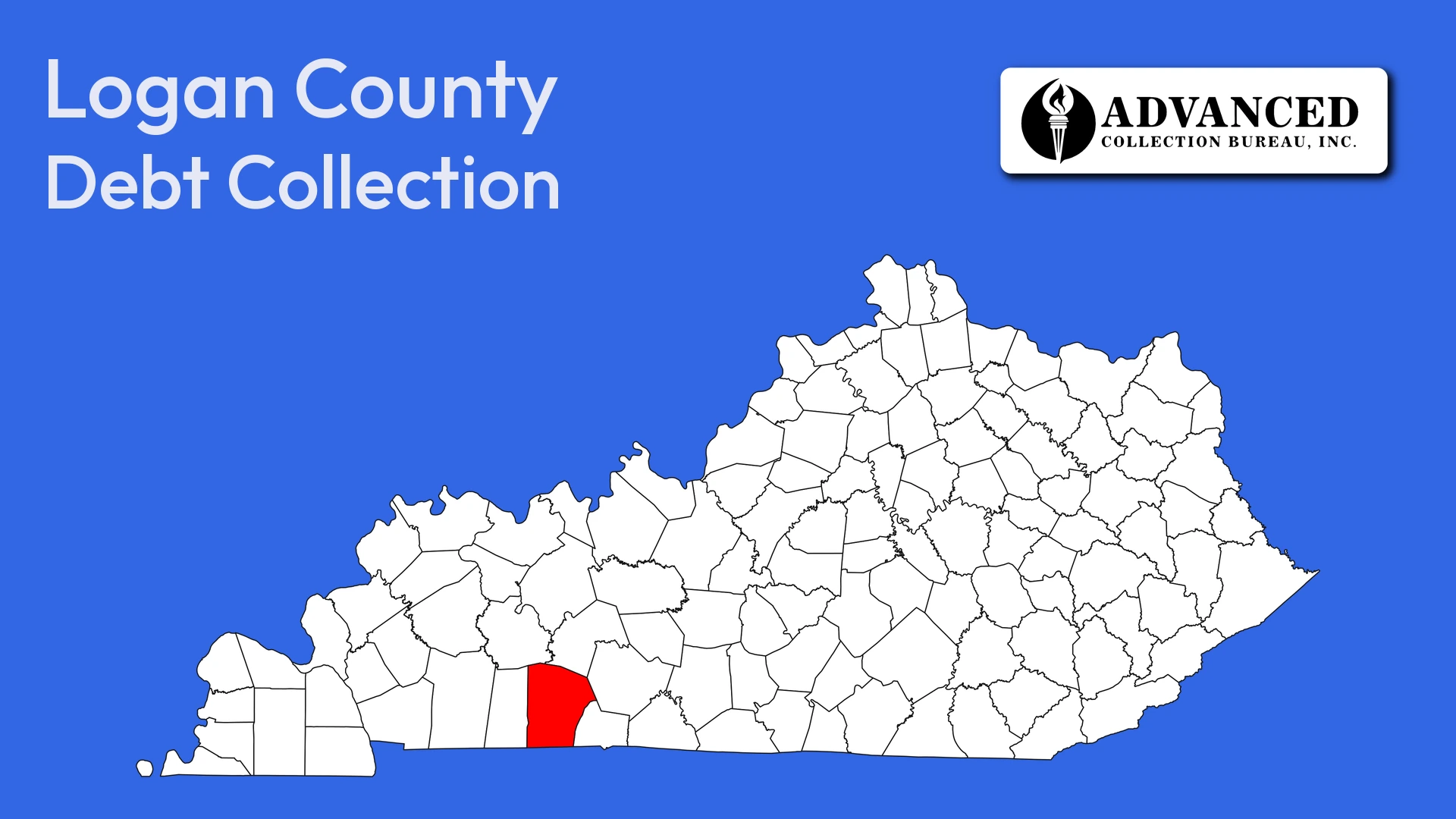 Map of Kentucky highlighting Logan County